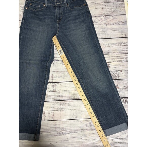 Signature By Levi Strauss Mid-Rise Boyfriend Cuffed Jeans Women's 8 Waist Sz 29 - Picture 7 of 7